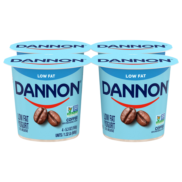 Dannon Low Fat Coffee Yogurt Cup - 4 ct