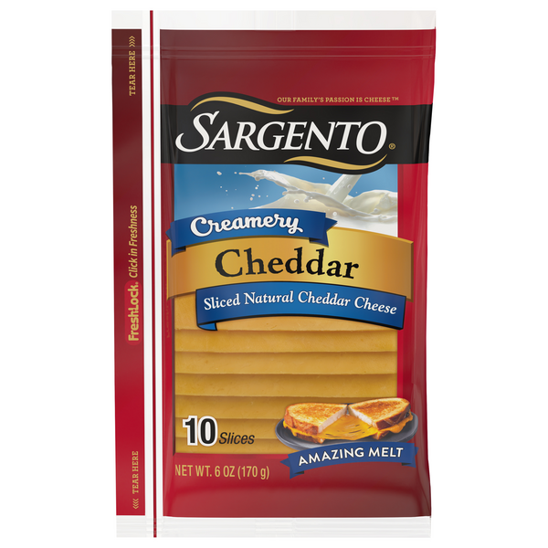 Save on Sargento Creamery Cheese Cheddar Slices 10 ct Order Online