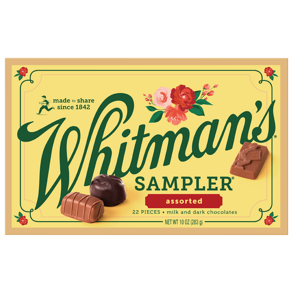 Whitman's Sampler Assorted Milk & Dark Chocolates Candy Gift Box