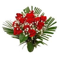 Roses in Vase (Colors May Vary)