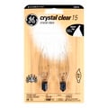 GE Decorative Bent Tip Light Bulb Crystal Clear 15 Watt