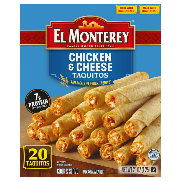 El Monterey Chicken & Cheese Taquitos - 20 ct Frozen