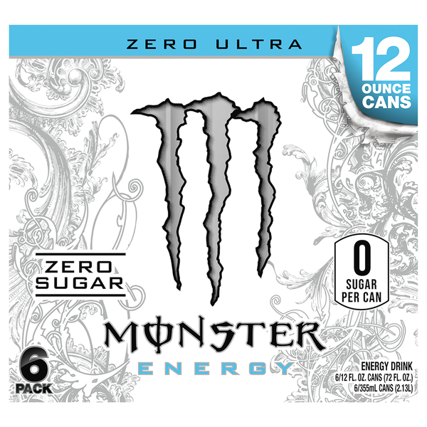 Monster Zero Sugar Ultra Energy Drink - 6 pk