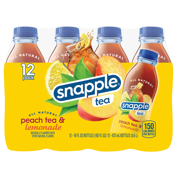 Snapple Peach Tea & Lemonade - 12 pk