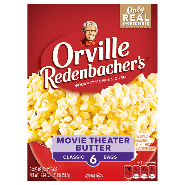 Orville Redenbacher's Movie Theater Butter Classic Bags Microwave Popcorn