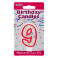 Culpitt Red Numeral Birthday Candle #9