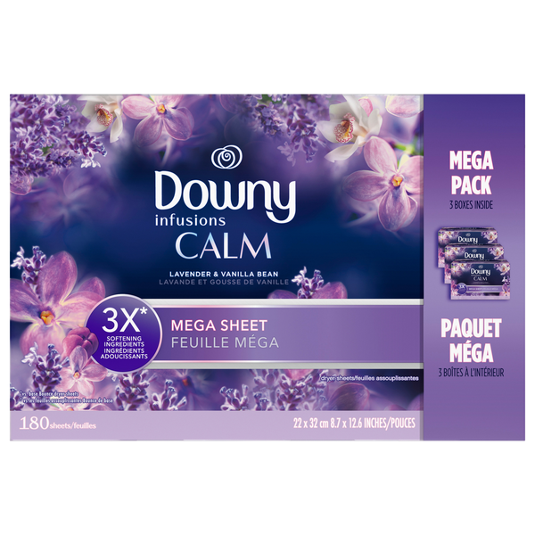 Downy Infusions Calm Lavender & Vanilla Bean Mega Dryer Sheets