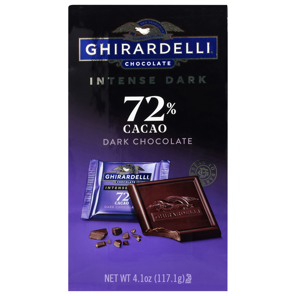 Ghirardelli Intense Dark Chocolate Candy Squares 72% Cacao