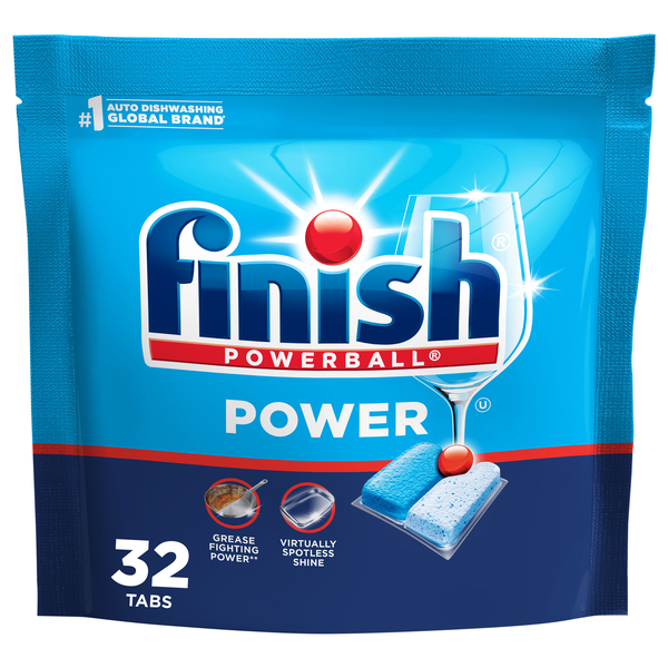 FINISH Powerball Power Dishwasher Detergent Tabs - 32 ct