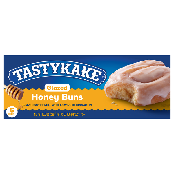 Tastykake Glazed Honey Buns - 6 ct