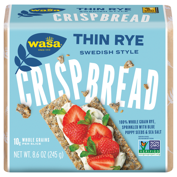 Wasa Thin Rye Swedish Style Crispbread Crackers