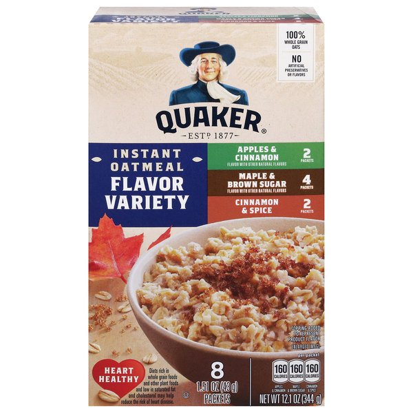 Quaker Flavor Variety Instant Oatmeal - 8 ct