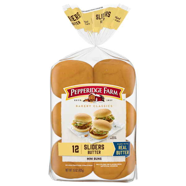 Pepperidge Farm Bakery Classics Butter Mini Slider Buns - 12 ct