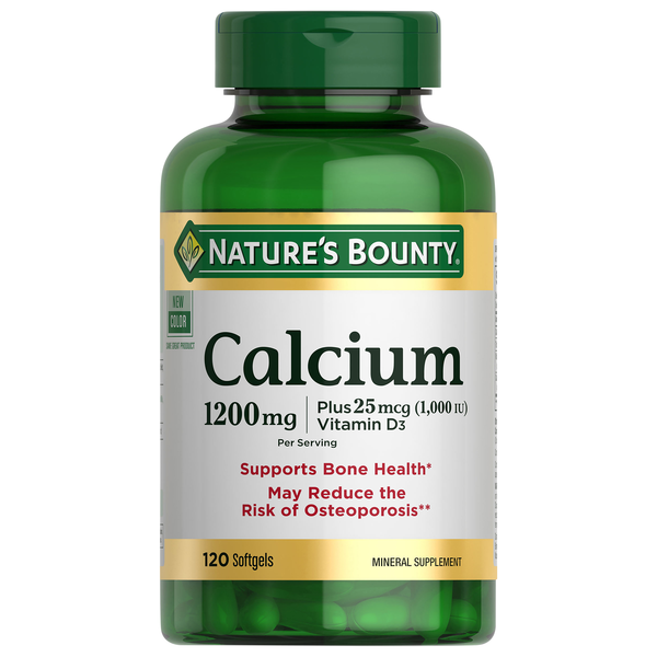 Nature's Bounty Calcium 1200 mg + Vitamin D3 1000 IU Softgels