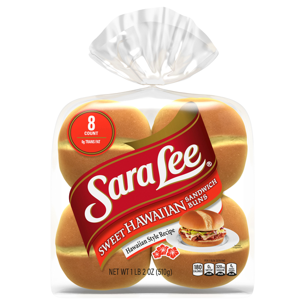 Sara Lee Sweet Hawaiian Sandwich Buns - 8 ct