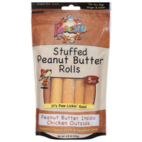 Poochie Stuffed Peanut Butter Rolls Larger Dog Treats - 5 ct