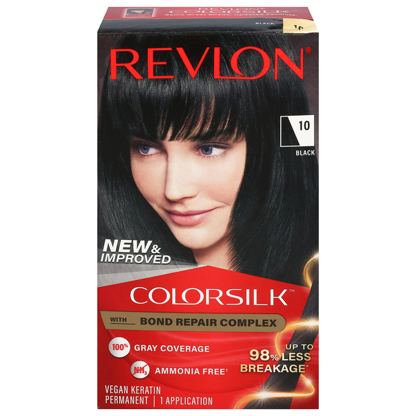 Revlon ColorSilk Beautiful Permanent Hair Color Black 10