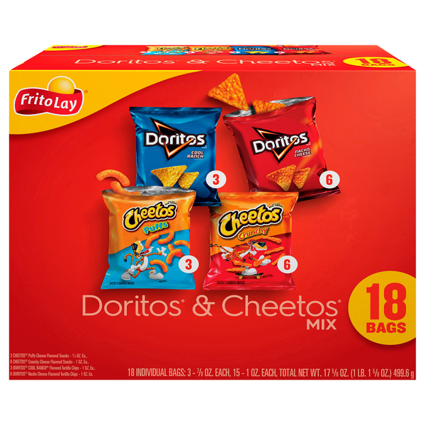 Frito-Lay Doritos & Cheetos Mix Variety Pack - 18 ct