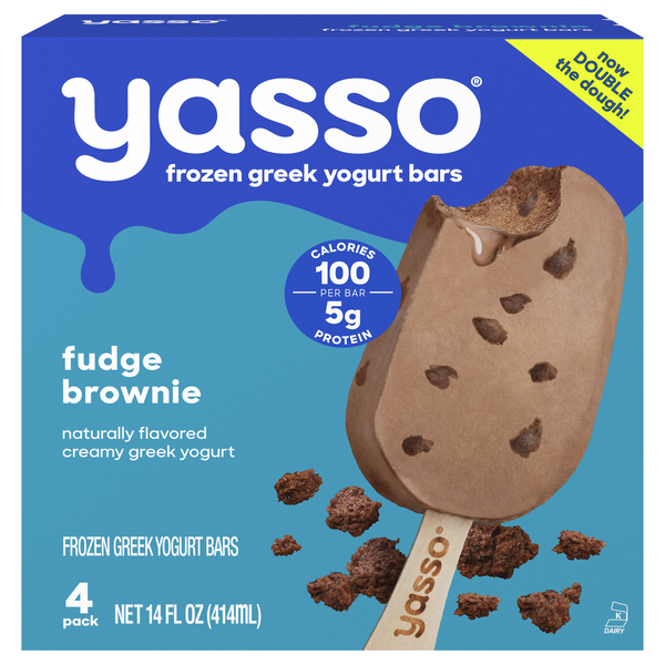 Yasso Fudge Brownie Greek Yogurt Bars - 4 ct