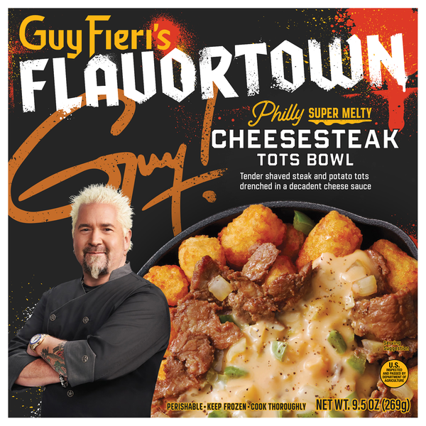 Guy Fieri's Flavortown Philly Super Melty Cheesesteak Tots Bowl Frozen
