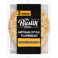 The Rustik Oven Artisan Style Sourdough Flat Bread Unsliced - 2 ct