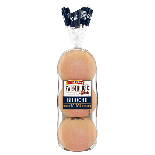 Pepperidge Farm Farmhouse Brioche Hamburger Buns - 6 ct