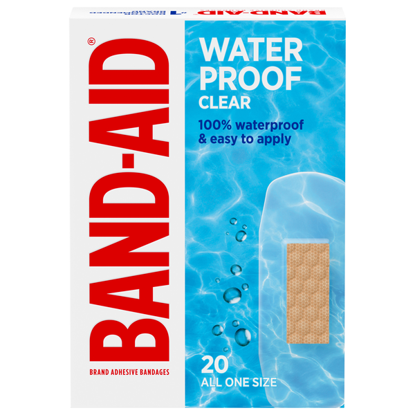 Band-Aid Waterproof Clear Adhesive Bandages