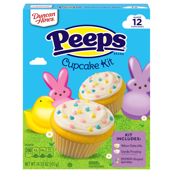 Duncan Hines PEEPS Cupcake Kit with Frosting & Sprinkles