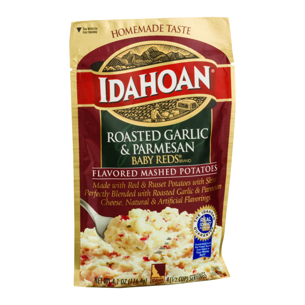 Save on Idahoan Mashed Potatoes Baby Reds Roasted Garlic & Parmesan