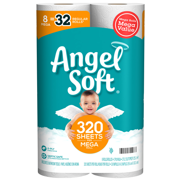 Angel Soft 2-Ply Mega Roll Toilet Paper