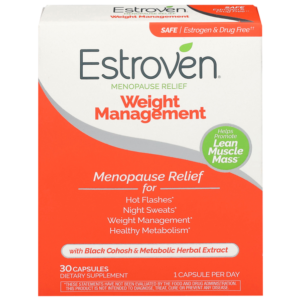 Estroven Menopause Relief + Weight Management Capsules