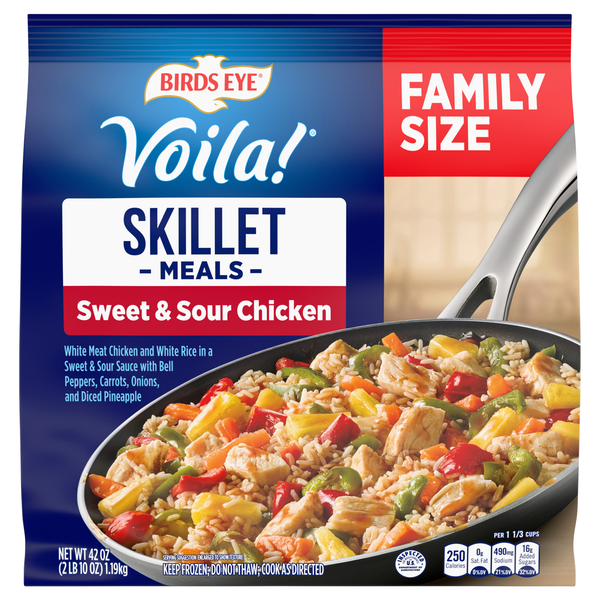 Birds Eye Voila! Sweet & Sour Chicken Family Size Frozen Skillet Meal