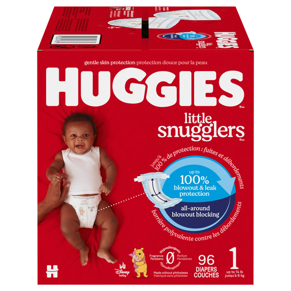 Huggies Little Snugglers Size 1 Baby Diapers Up to 14 lb