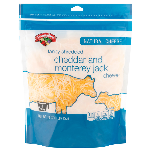 Hannaford Cheddar & Monterey Jack Fancy Shredded Cheese