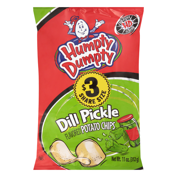 Humpty Dumpty Dill Pickle Potato Chips Share Size