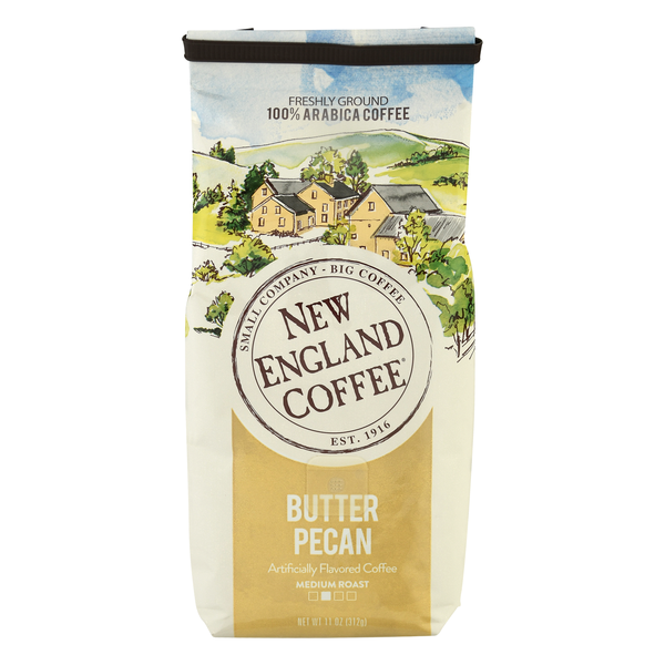 New England Coffee Butter Pecan Flavored Medium Roast Ground Coffee