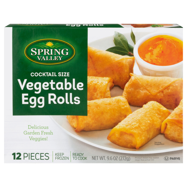 Spring Valley Cocktail Size Vegetable Egg Rolls - 12 ct Frozen