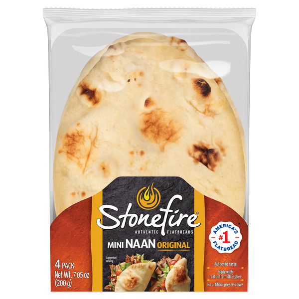 Stonefire Mini Original Naan Bread - 4 ct