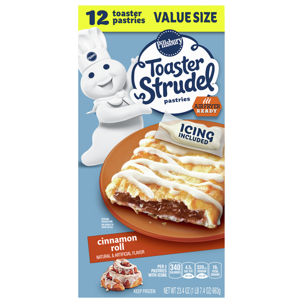 Pillsbury Cinnamon Roll Toaster Strudel Pastries - 12 ct