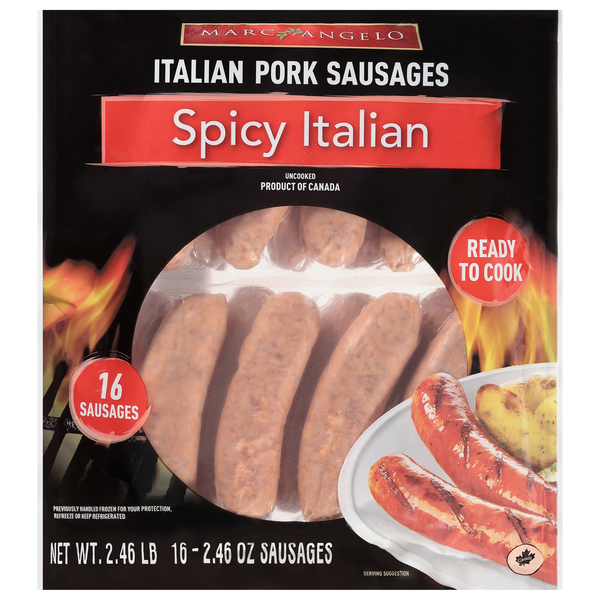 Marc Angelo Spicy Italian Pork Sausages - 16 ct