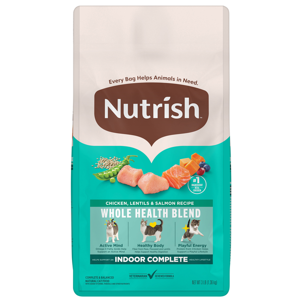 Rachael Ray Nutrish Indoor Complete Chicken Lentil & Salmon Dry Cat Food