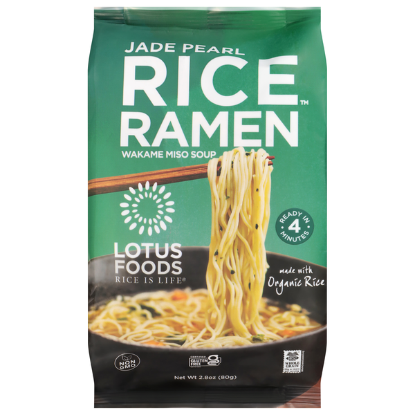 Lotus Foods Gluten Free Jade Pearl Rice Ramen Noodle Wakame Miso Soup