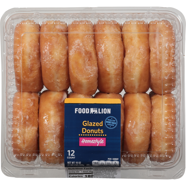 Food Lion Homestyle Glazed Donuts - 12 ct