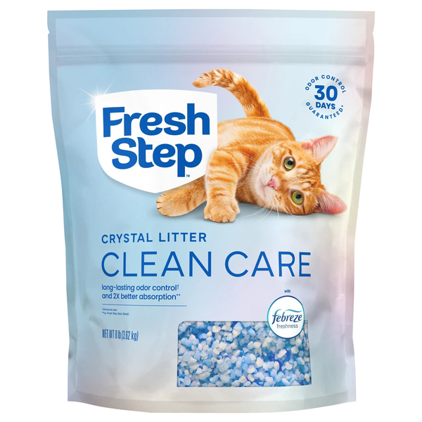 Fresh Step Clean Care Crystal Cat Litter with Febreze Freshness