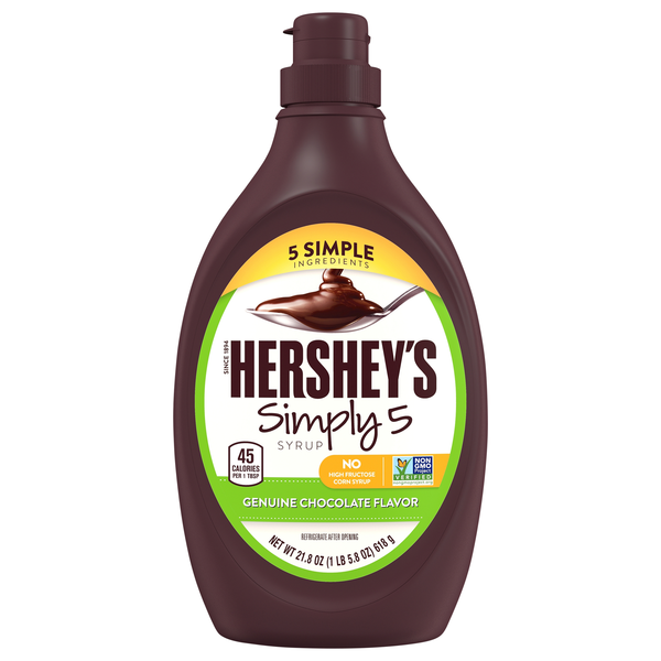 Hershey's Genuine Chocolate Flavor Simply 5 Syrup