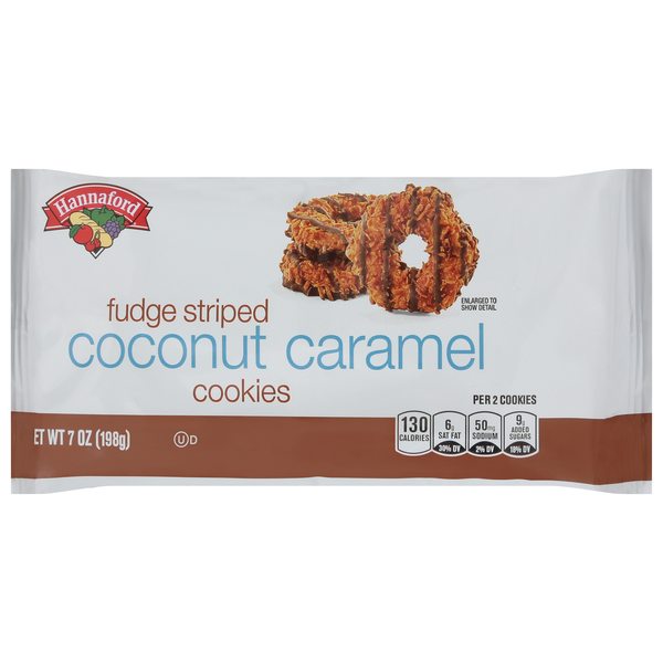 Hannaford Coconut Caramel Fudge Striped Cookies