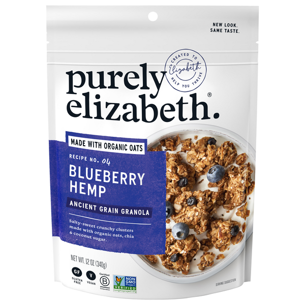 Purely Elizabeth Organic Gluten Free Vegan Blueberry Hemp Granola