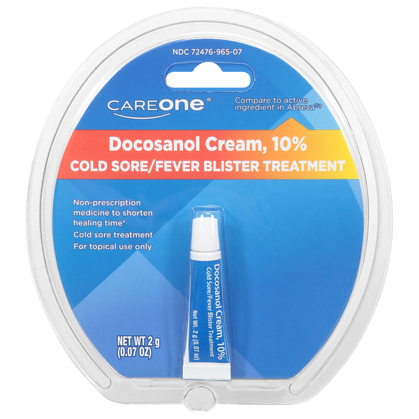 CareOne Docosanol Cream 10% Cold Sore Treatment