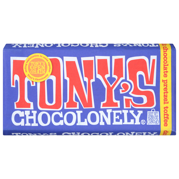 Tony's Chocolonely Milk Chocolate Pretzel & Toffee Candy Bar