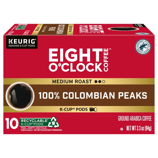 Eight O'Clock Colombian Peaks Medium Roast K-Cup Coffee Pods